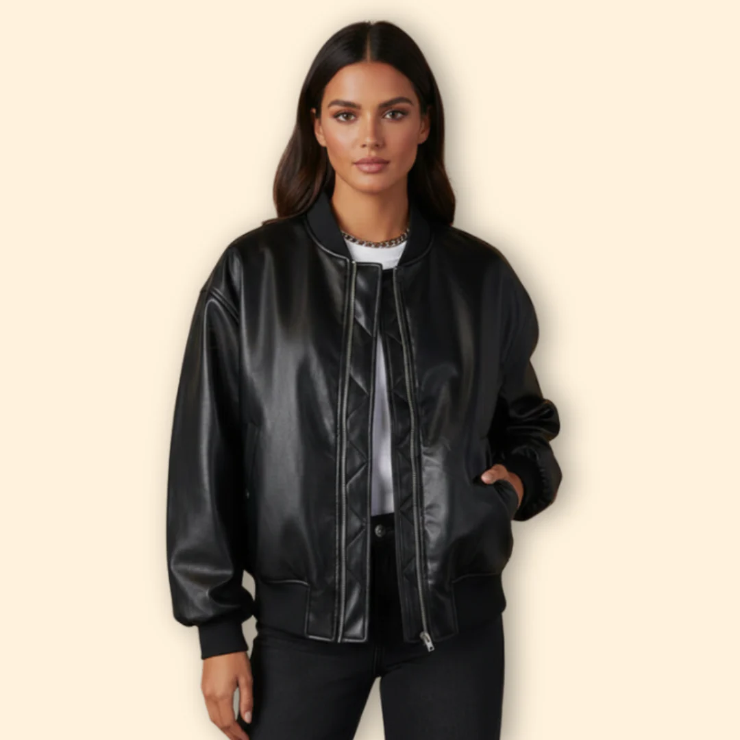 Women’s Zip Bomber Jacket with Side Pockets - Image 6