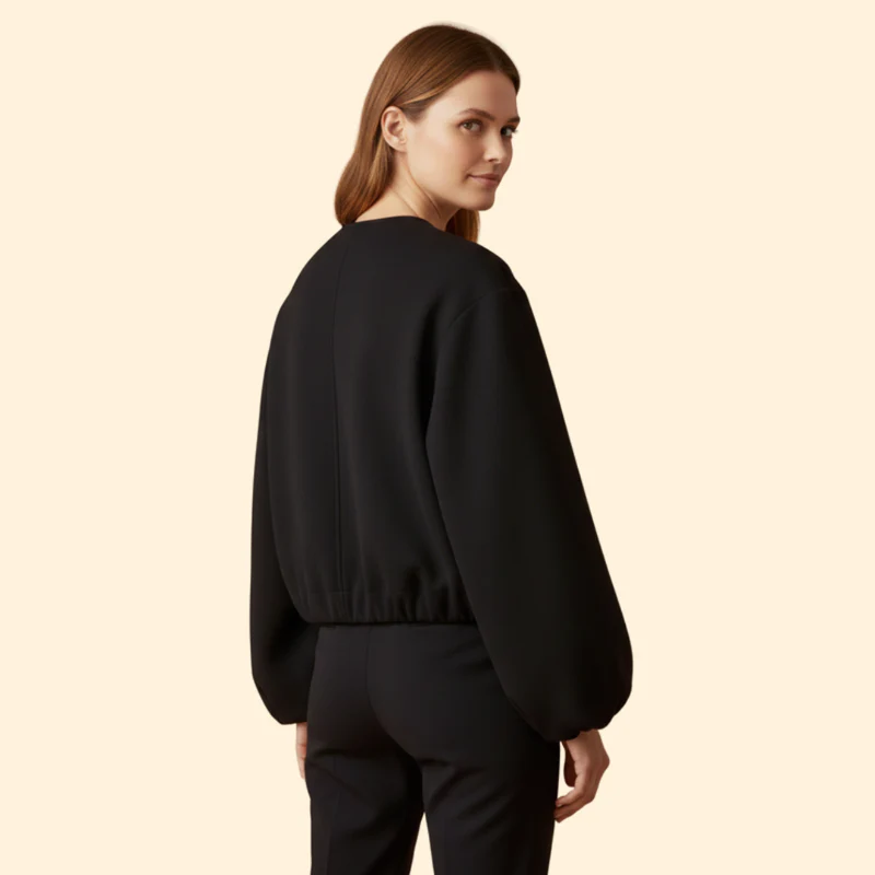 Women's Zip-Up Bomber Jacket - Image 5
